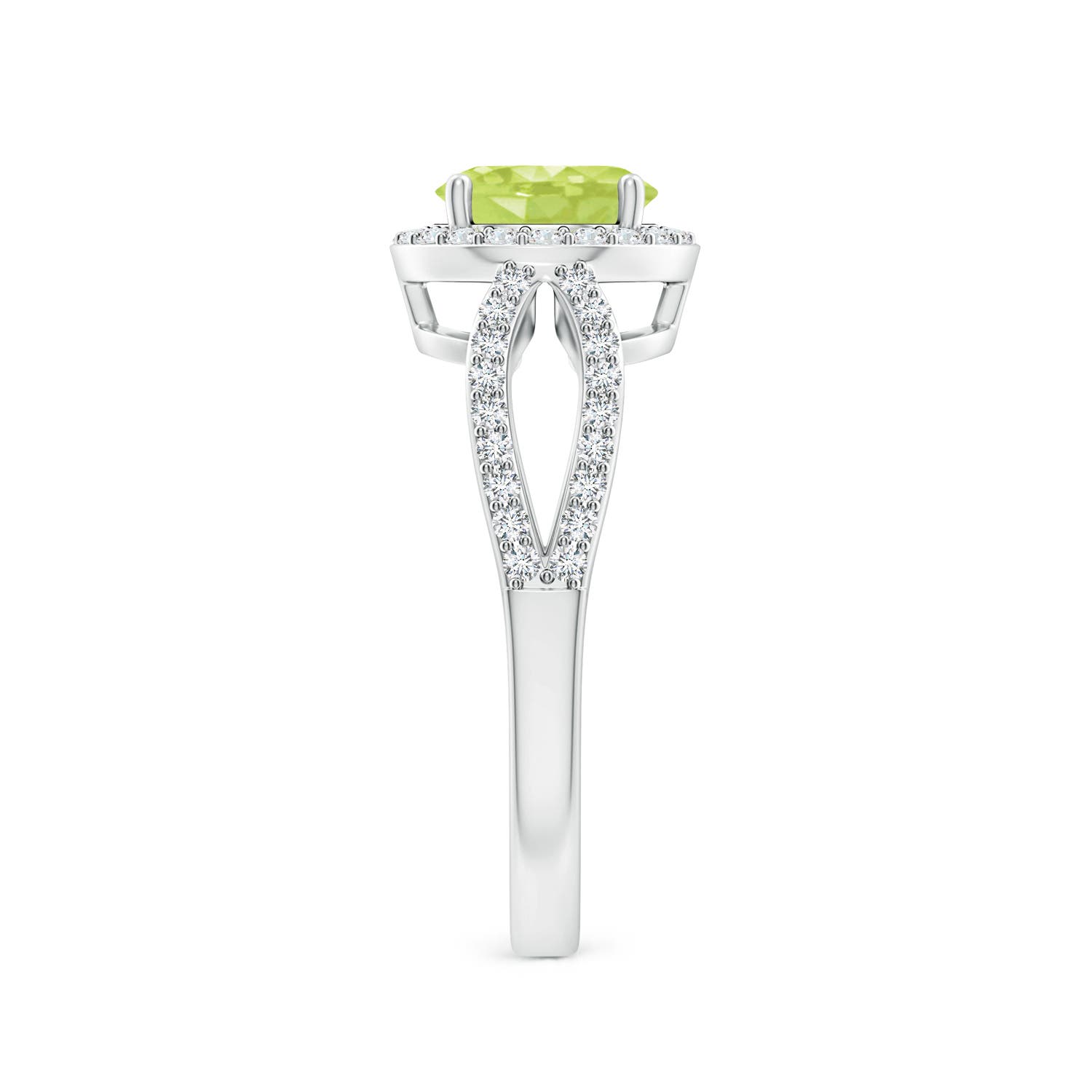 A - Peridot / 1.74 CT / 14 KT White Gold