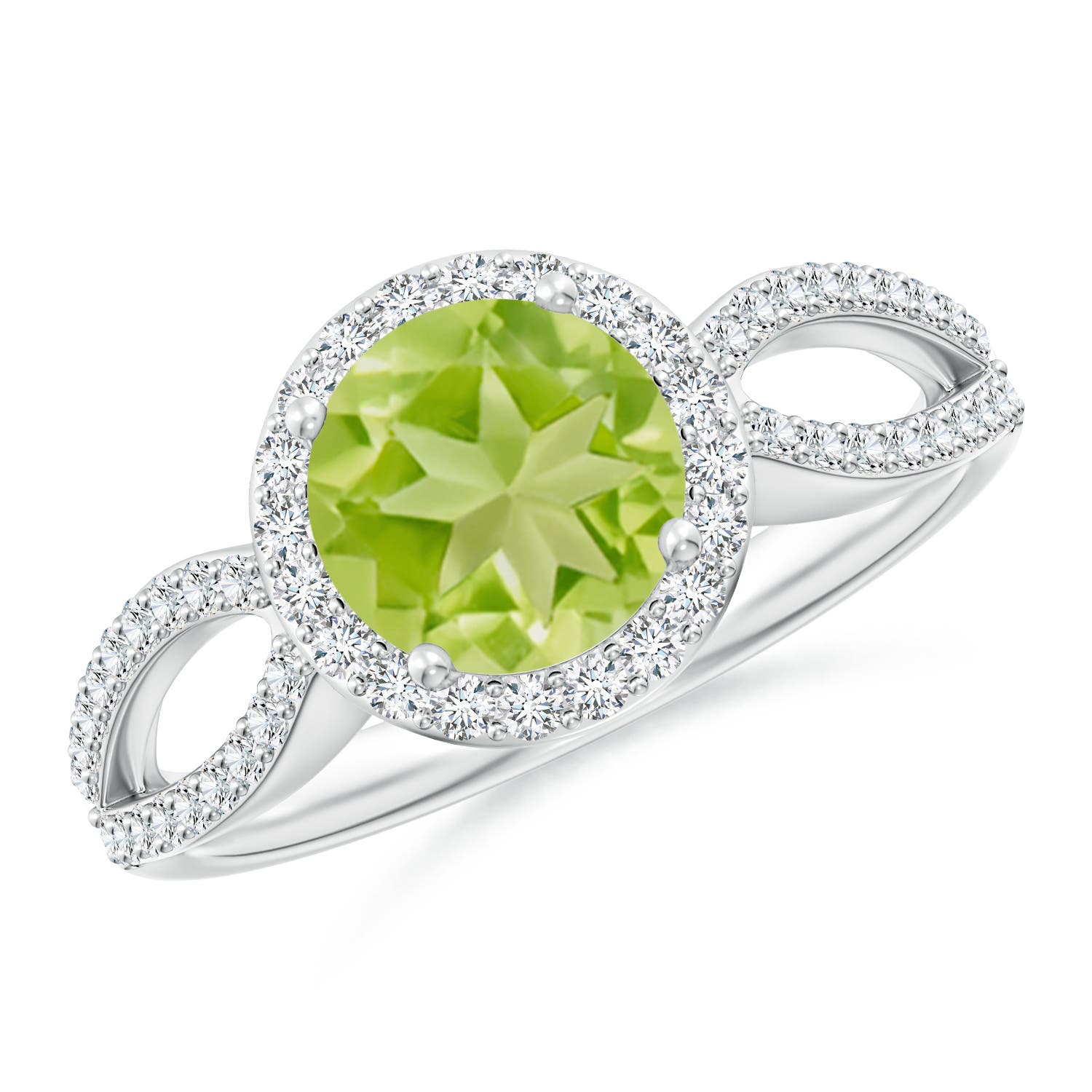 AA - Peridot / 1.74 CT / 14 KT White Gold