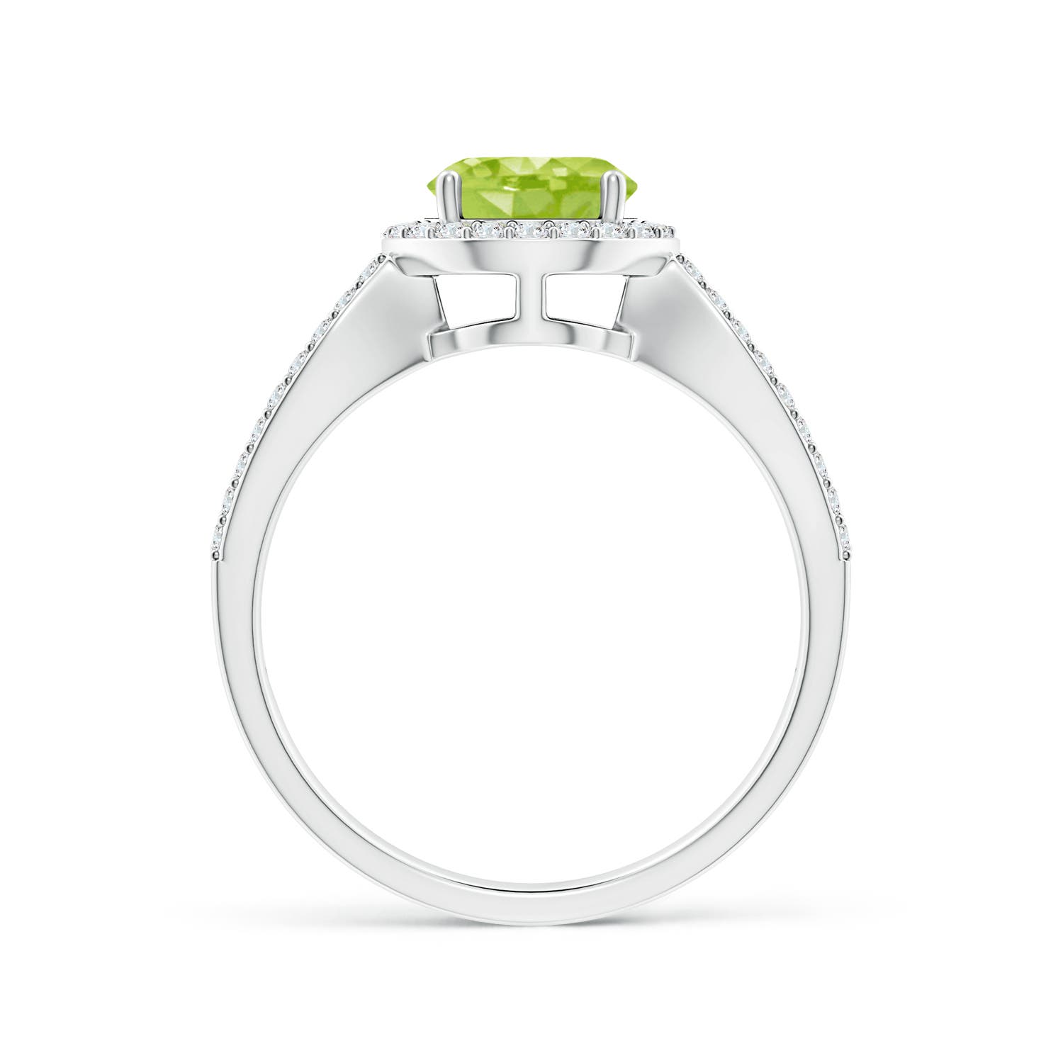 AA - Peridot / 1.74 CT / 14 KT White Gold