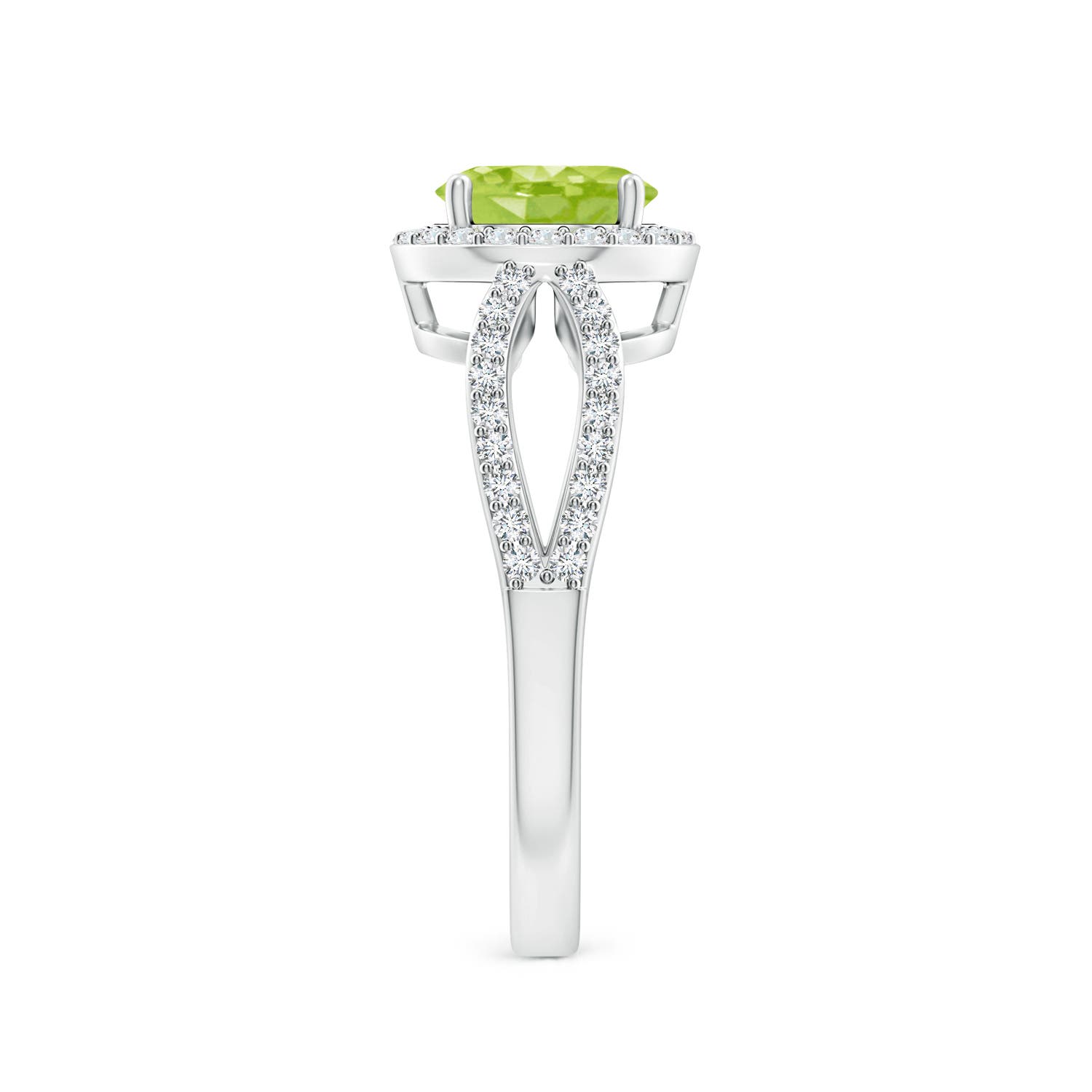 AA - Peridot / 1.74 CT / 14 KT White Gold