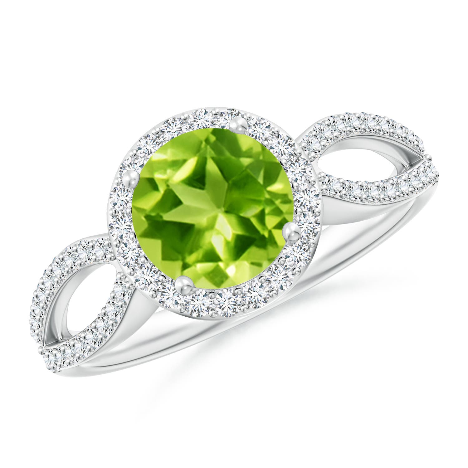 AAA - Peridot / 1.74 CT / 14 KT White Gold