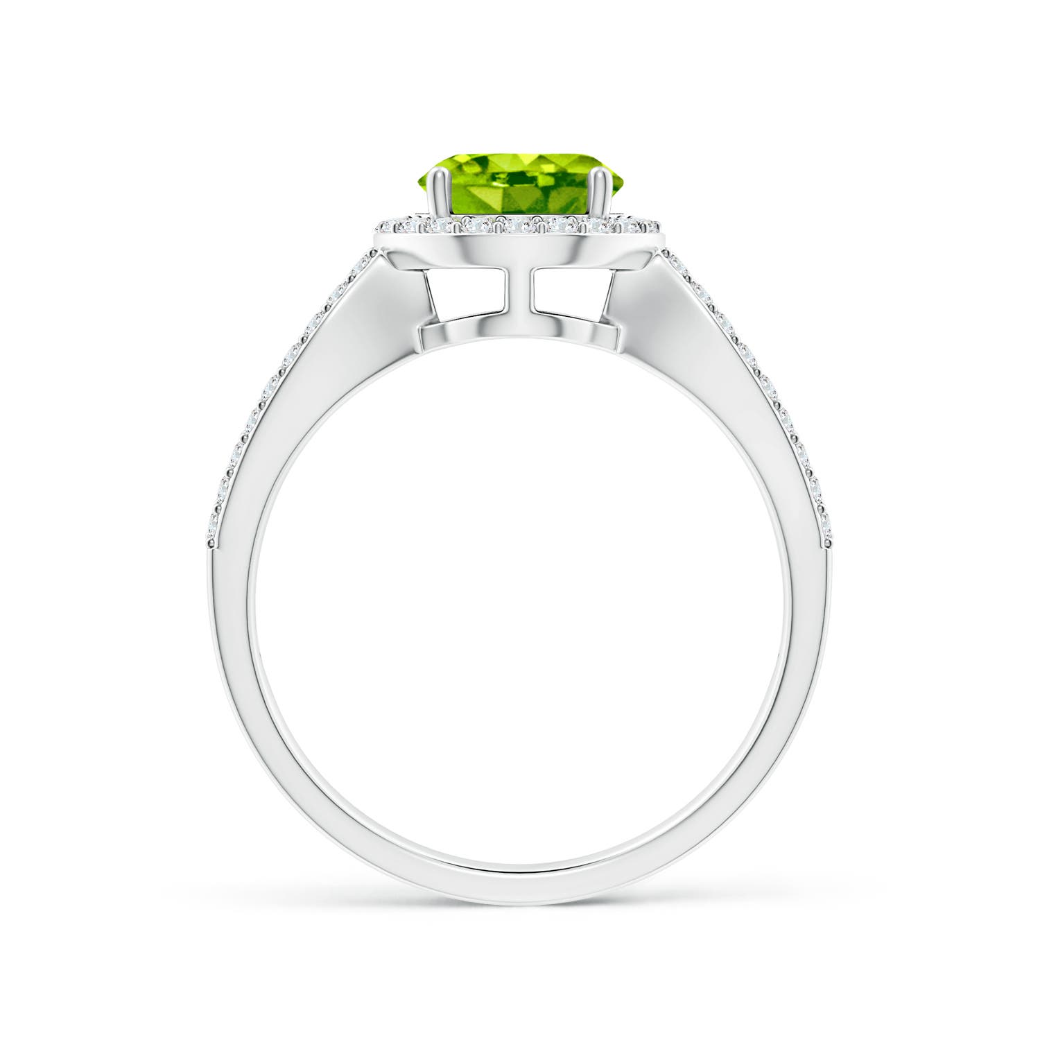 AAA - Peridot / 1.74 CT / 14 KT White Gold