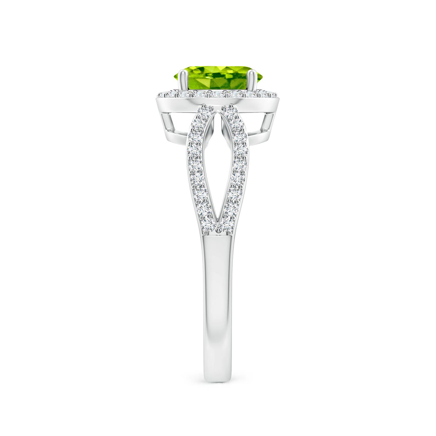 AAA - Peridot / 1.74 CT / 14 KT White Gold