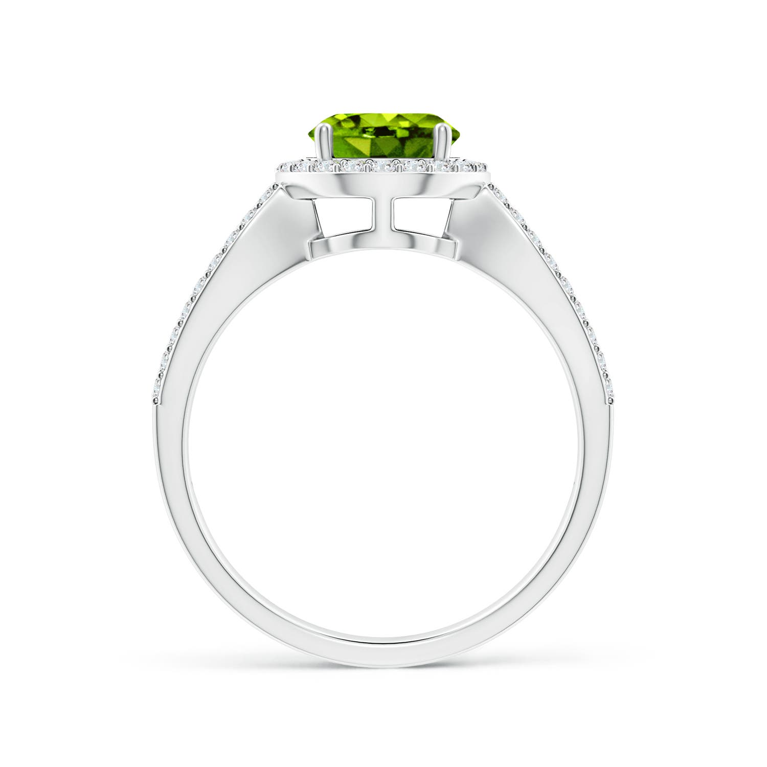 AAAA - Peridot / 1.74 CT / 14 KT White Gold