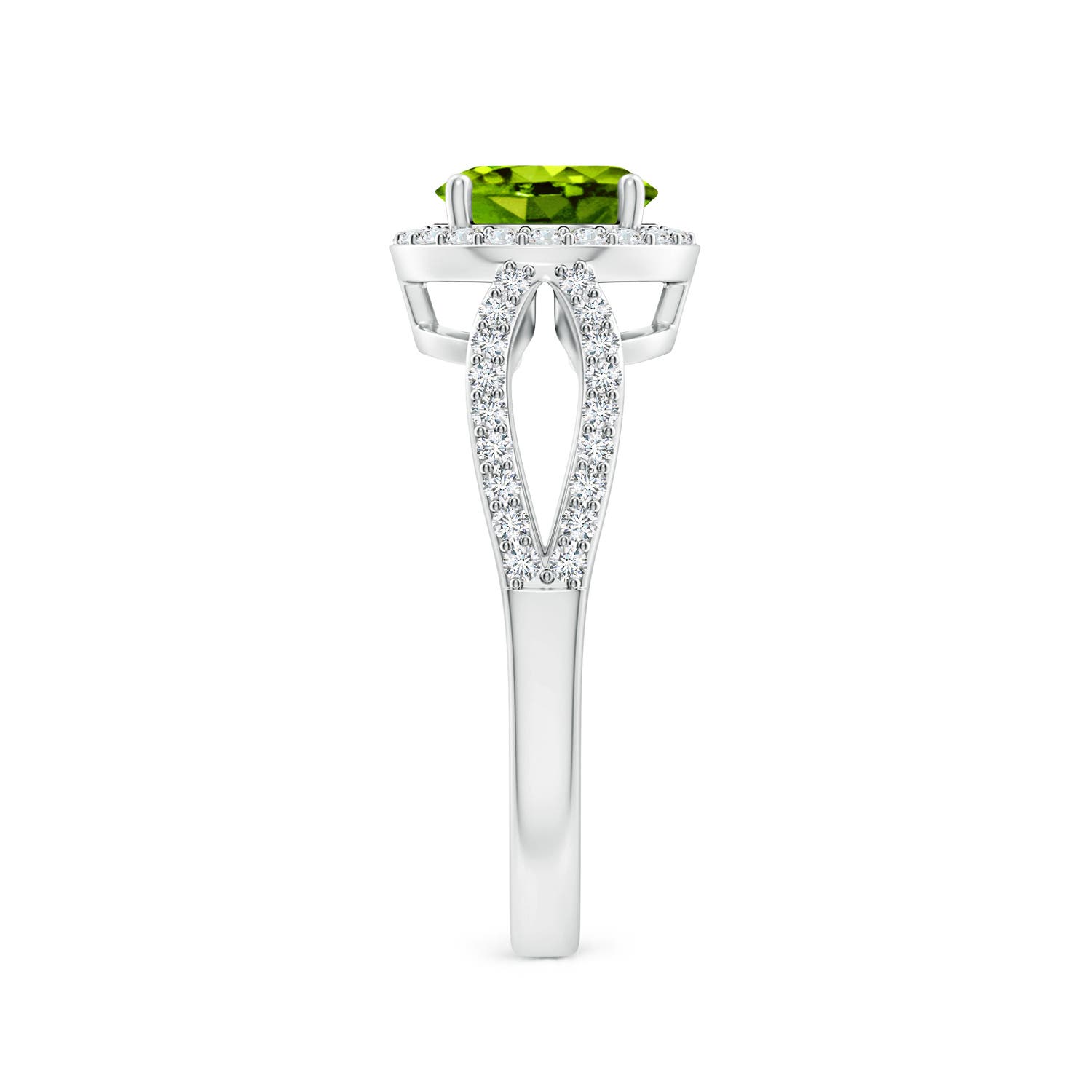 AAAA - Peridot / 1.74 CT / 14 KT White Gold