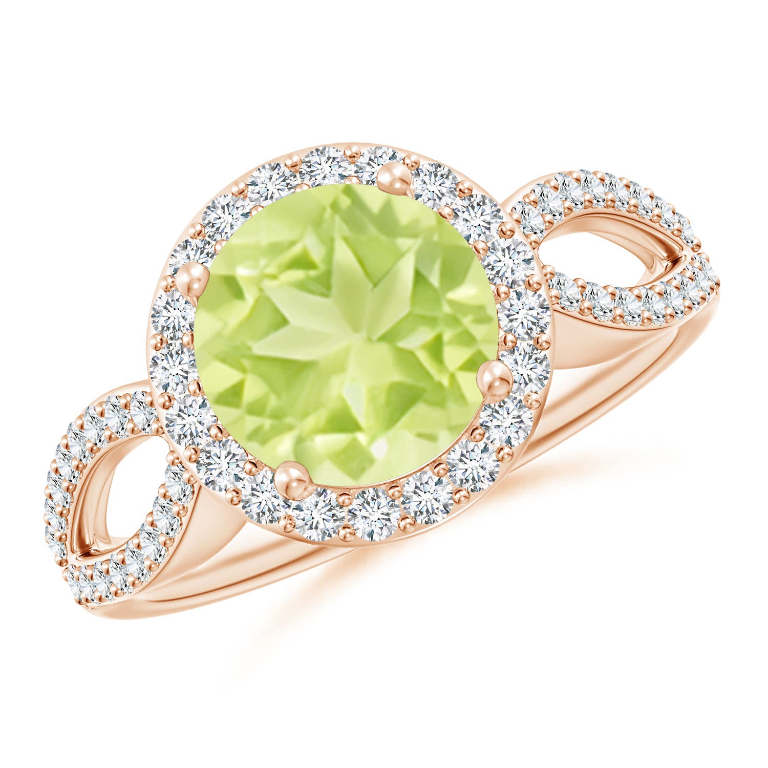 A - Peridot / 2.46 CT / 14 KT Rose Gold