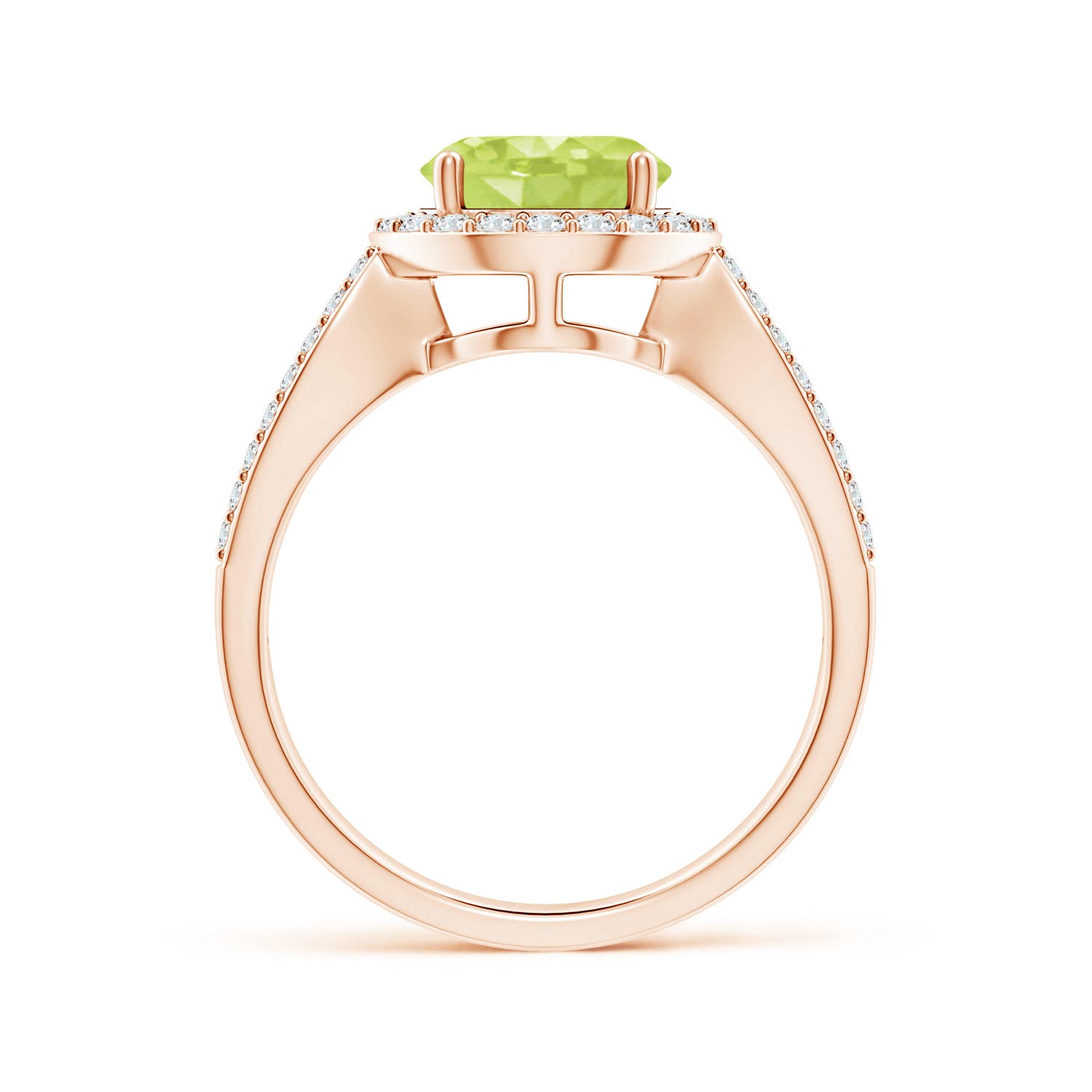 A - Peridot / 2.46 CT / 14 KT Rose Gold