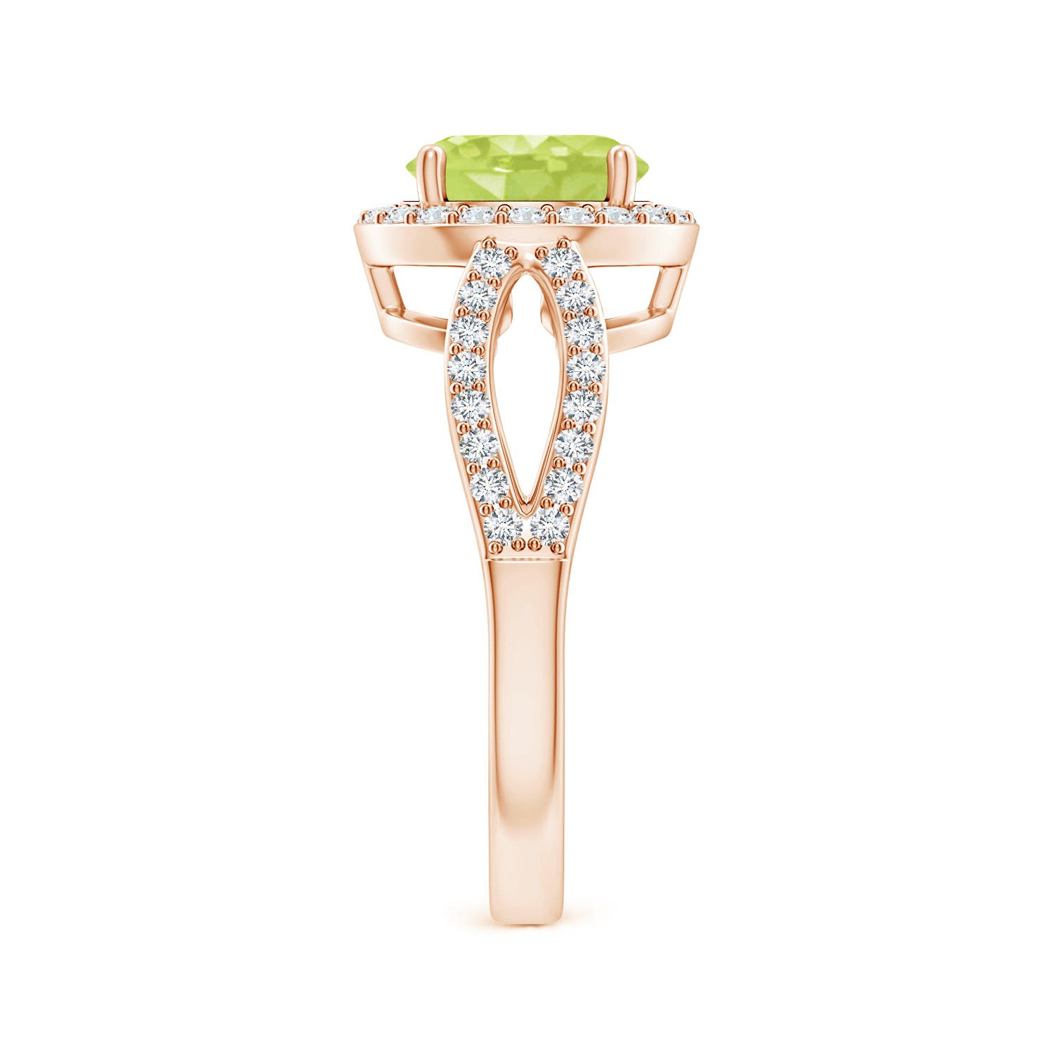 A - Peridot / 2.46 CT / 14 KT Rose Gold