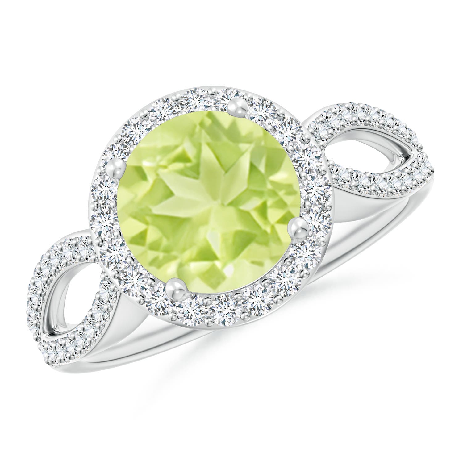 A - Peridot / 2.46 CT / 14 KT White Gold