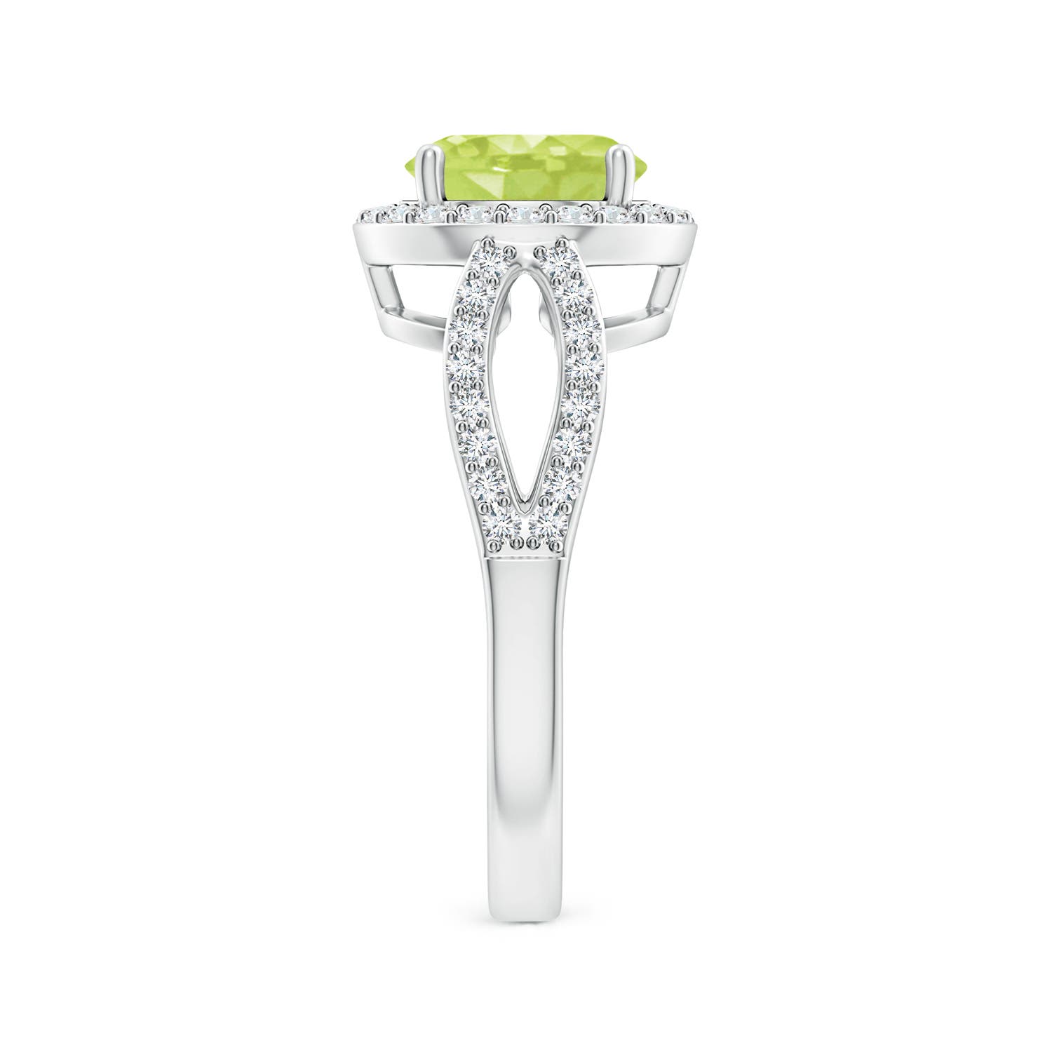 A - Peridot / 2.46 CT / 14 KT White Gold