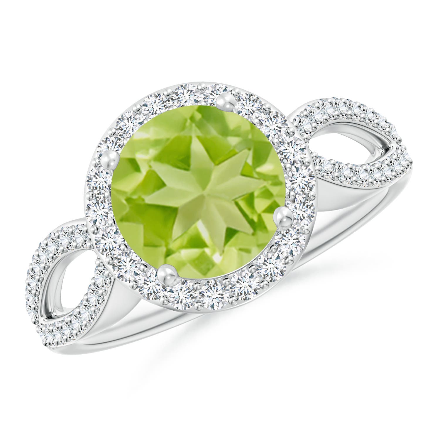 AA - Peridot / 2.46 CT / 14 KT White Gold