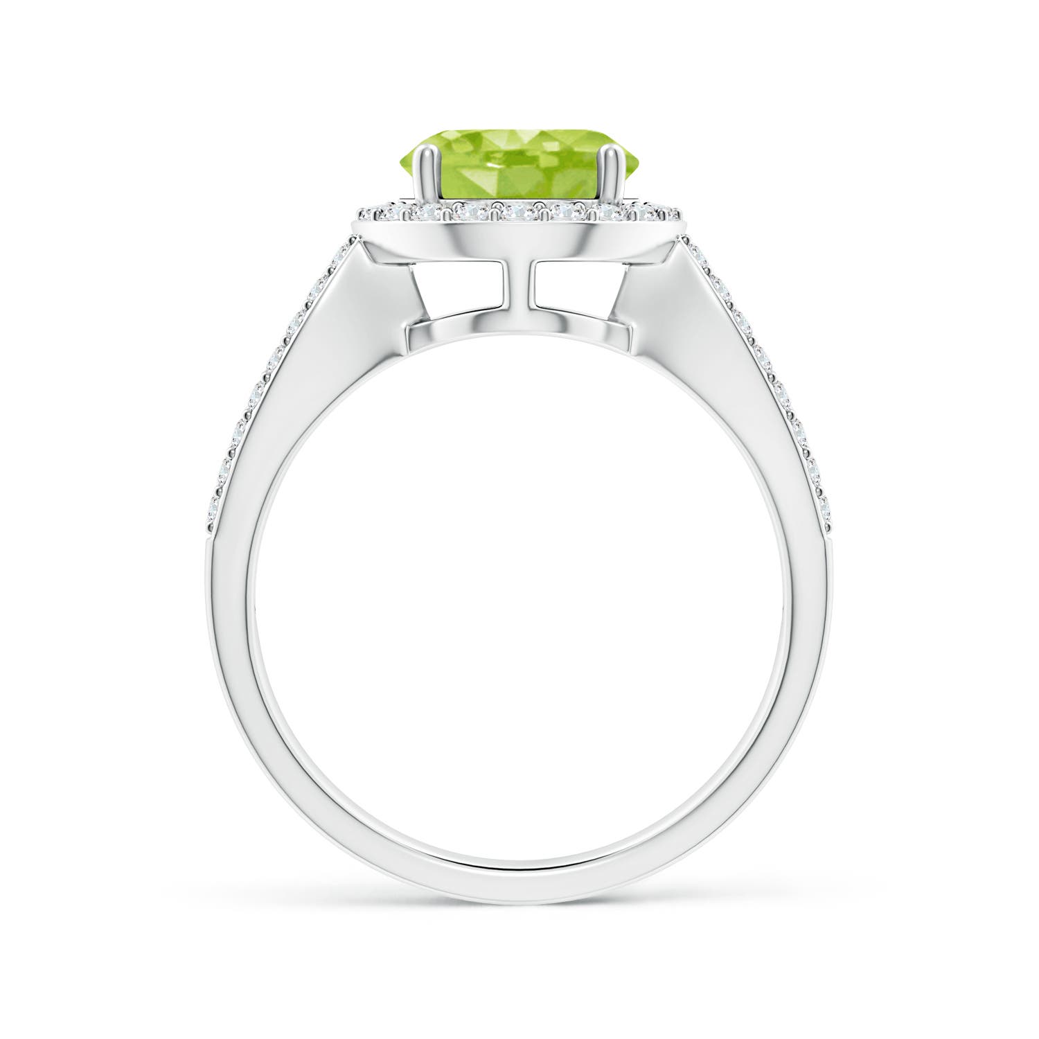 AA - Peridot / 2.46 CT / 14 KT White Gold