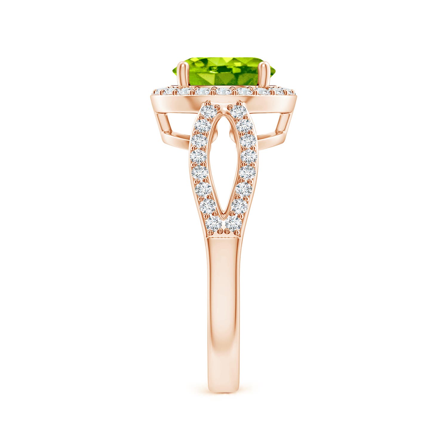 AAA - Peridot / 2.46 CT / 14 KT Rose Gold