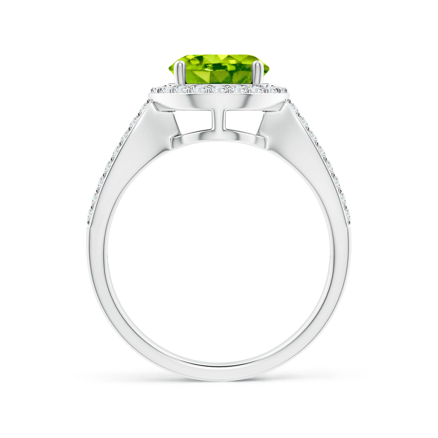 AAA - Peridot / 2.46 CT / 14 KT White Gold