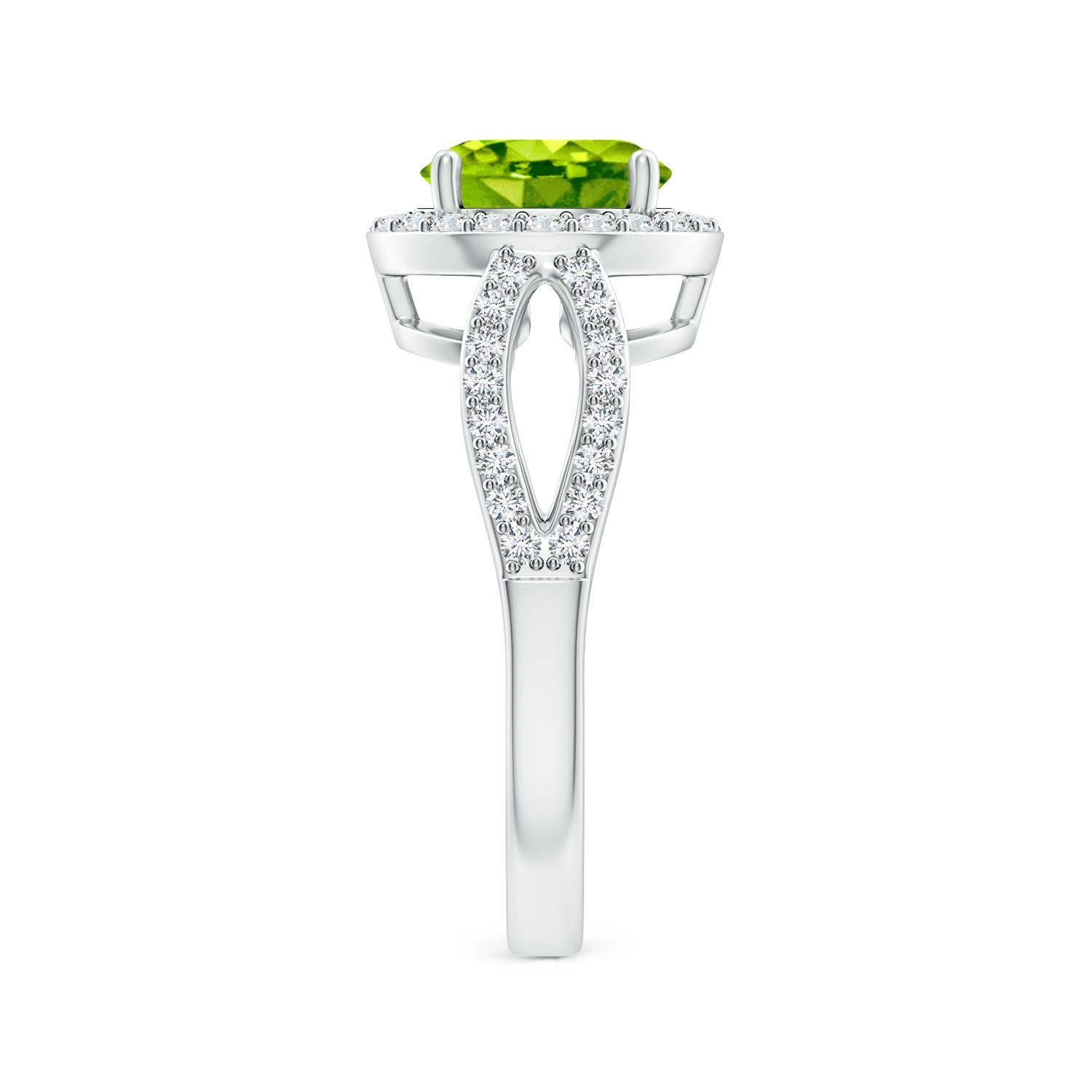 AAA - Peridot / 2.46 CT / 14 KT White Gold