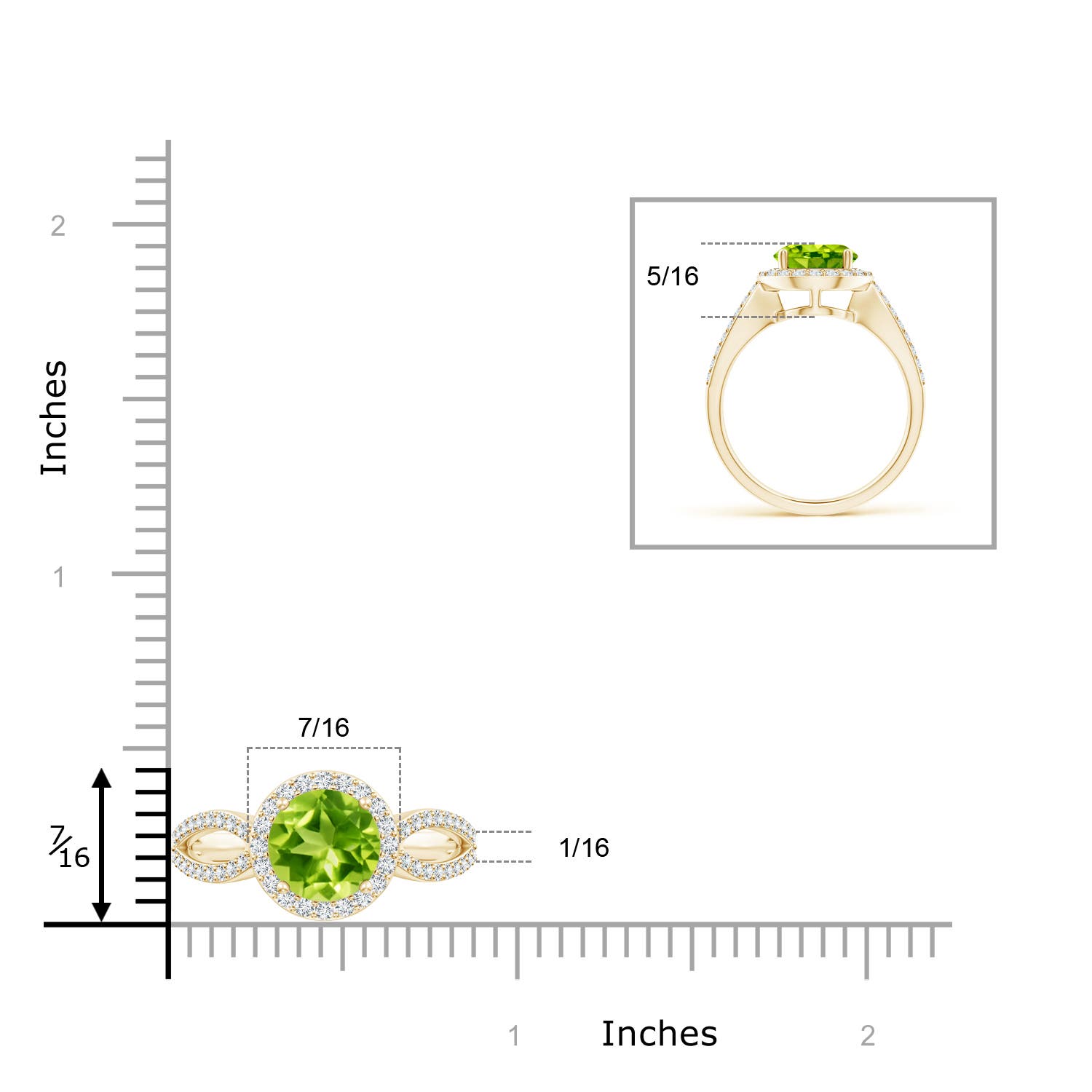 AAA - Peridot / 2.46 CT / 14 KT Yellow Gold