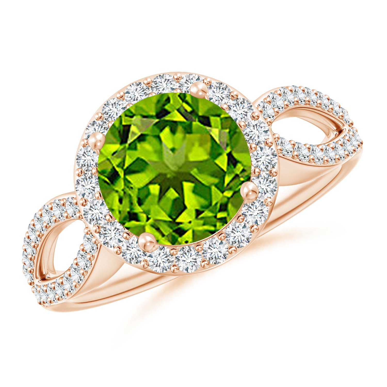 AAAA - Peridot / 2.46 CT / 14 KT Rose Gold