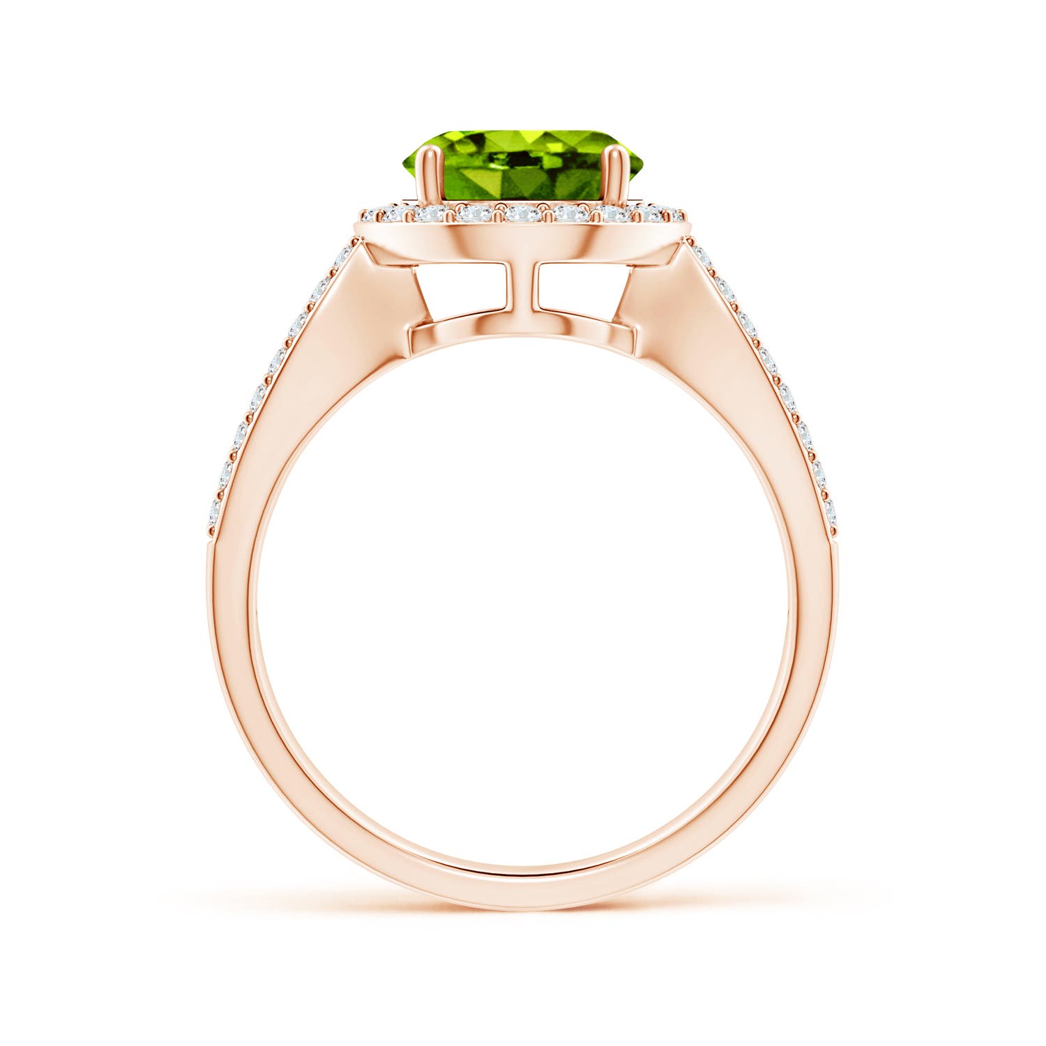 AAAA - Peridot / 2.46 CT / 14 KT Rose Gold