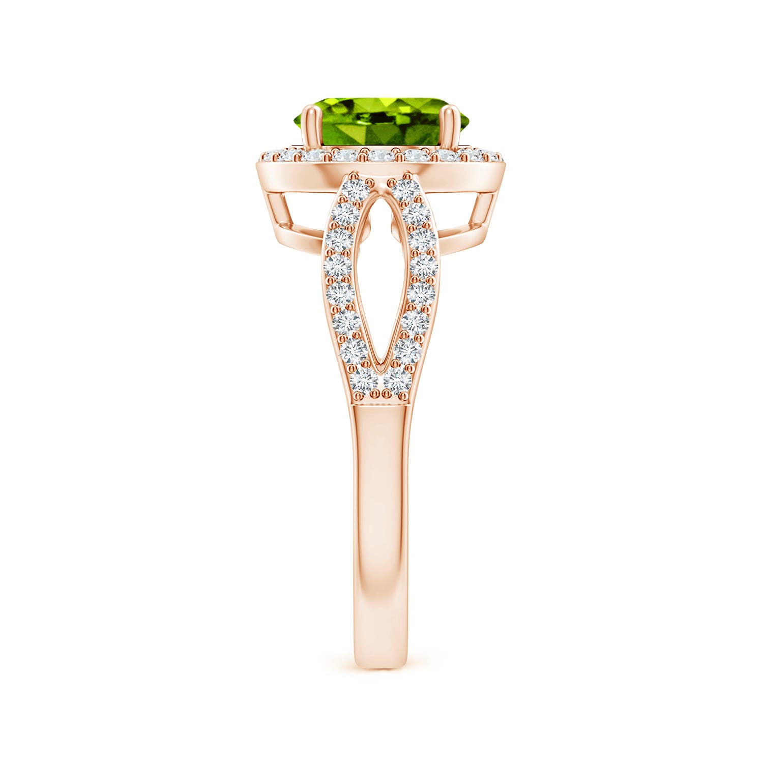 AAAA - Peridot / 2.46 CT / 14 KT Rose Gold