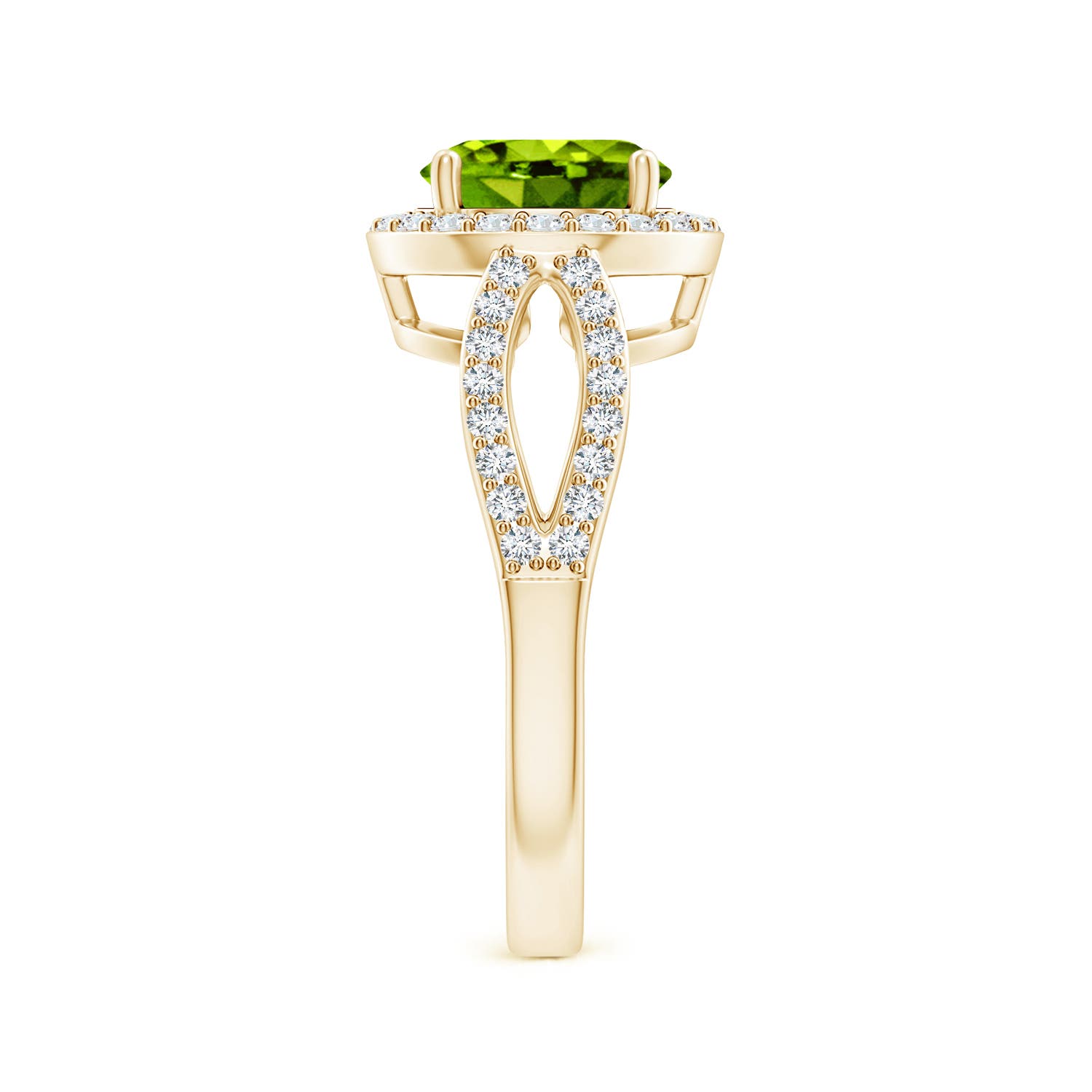 AAAA - Peridot / 2.46 CT / 14 KT Yellow Gold