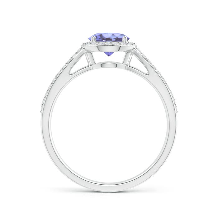 A - Tanzanite / 1.18 CT / 14 KT White Gold