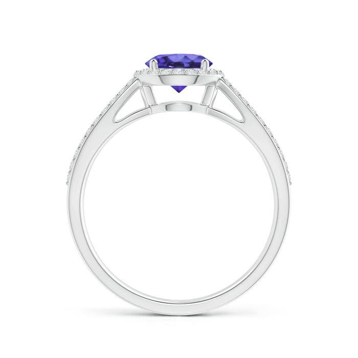 AA - Tanzanite / 1.18 CT / 14 KT White Gold