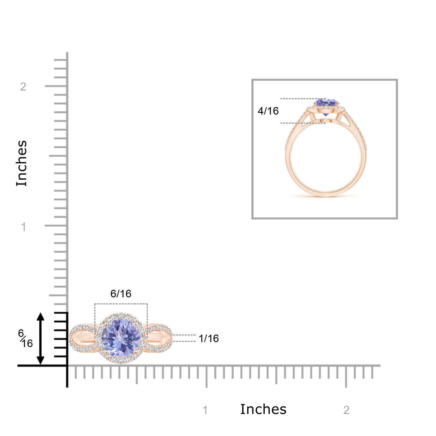 A - Tanzanite / 1.79 CT / 14 KT Rose Gold