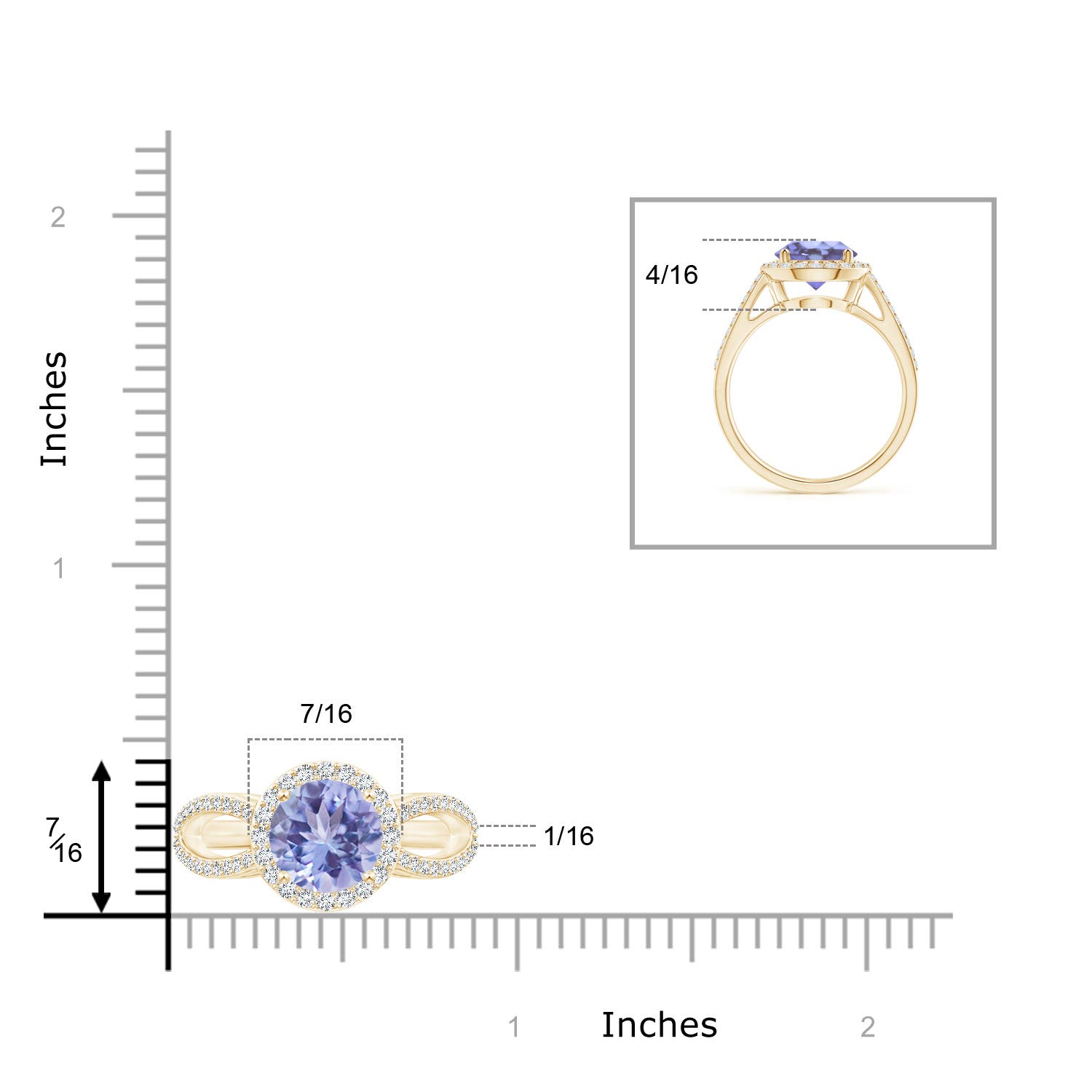 A - Tanzanite / 2.26 CT / 14 KT Yellow Gold