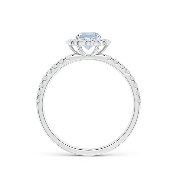 A - Aquamarine / 0.7 CT / 14 KT White Gold