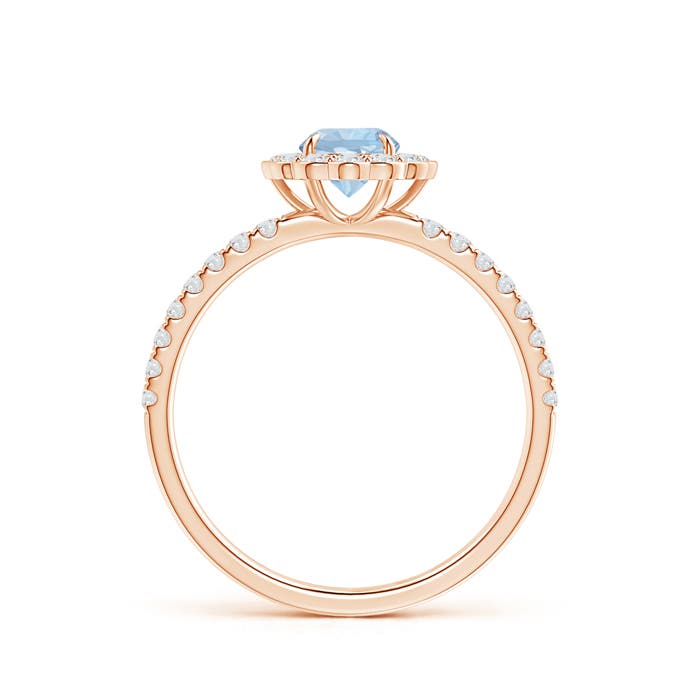 AA - Aquamarine / 0.7 CT / 14 KT Rose Gold