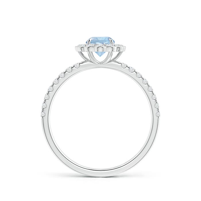 AA - Aquamarine / 0.7 CT / 14 KT White Gold