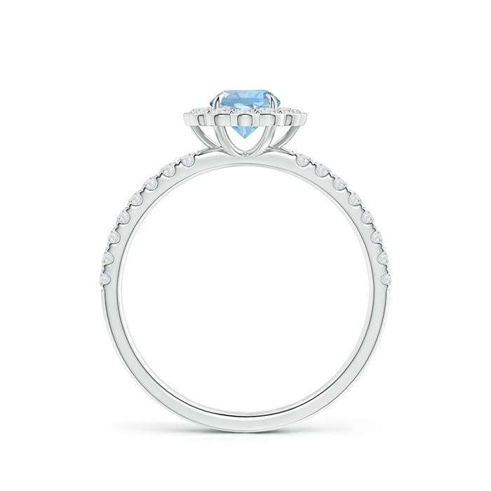 AAA - Aquamarine / 0.7 CT / 14 KT White Gold