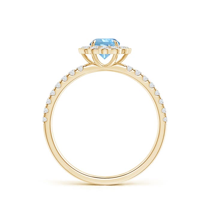 AAAA - Aquamarine / 0.7 CT / 14 KT Yellow Gold