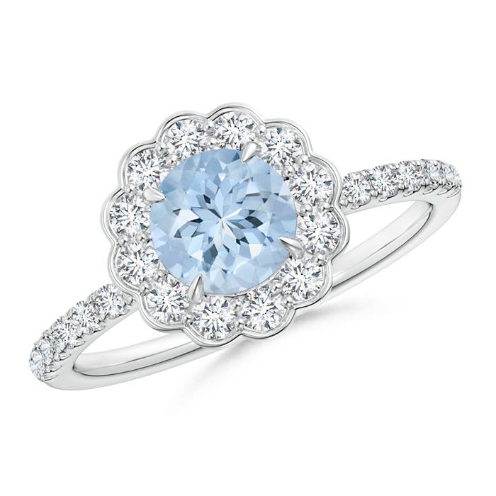 AA - Aquamarine / 1.24 CT / 14 KT White Gold