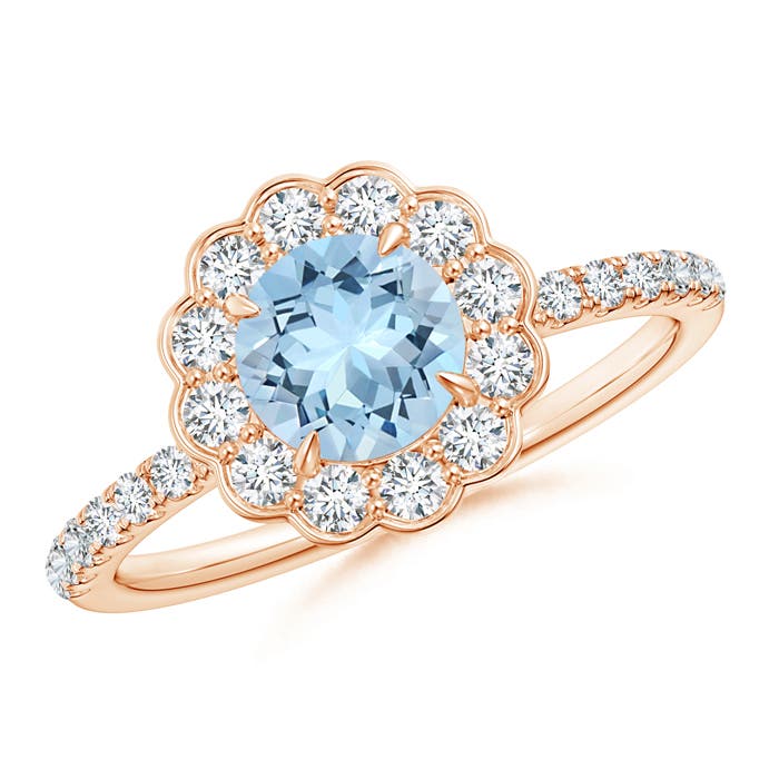 AAA - Aquamarine / 1.24 CT / 14 KT Rose Gold