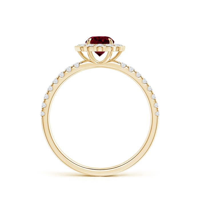 A - Garnet / 0.9 CT / 14 KT Yellow Gold