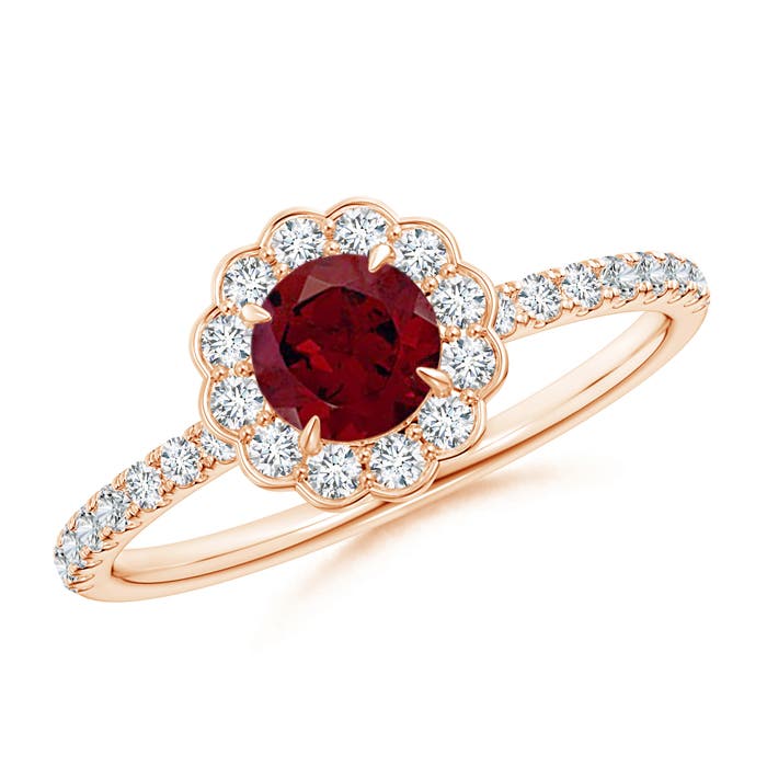 AA - Garnet / 0.9 CT / 14 KT Rose Gold