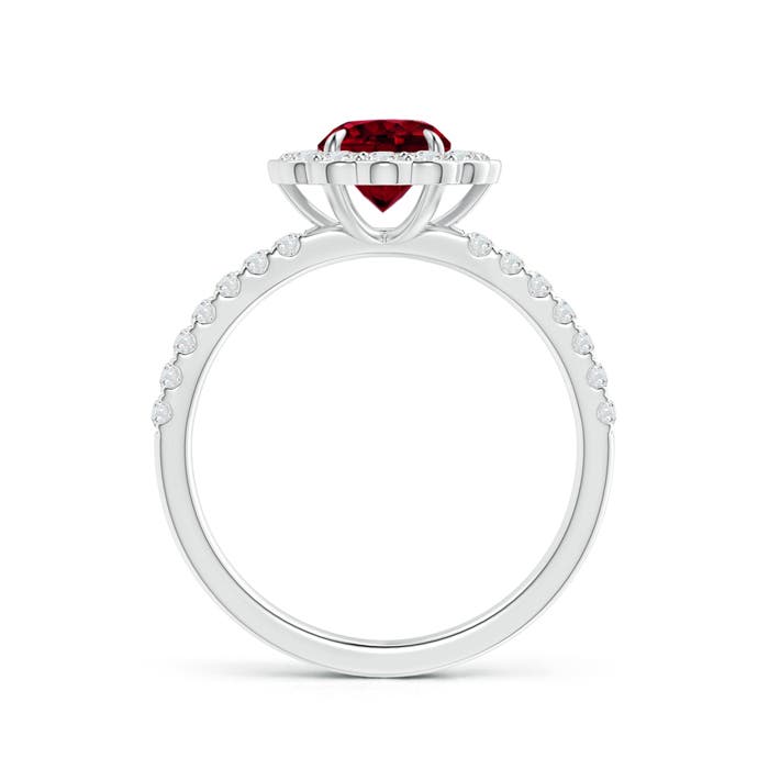 AA - Garnet / 1.52 CT / 14 KT White Gold