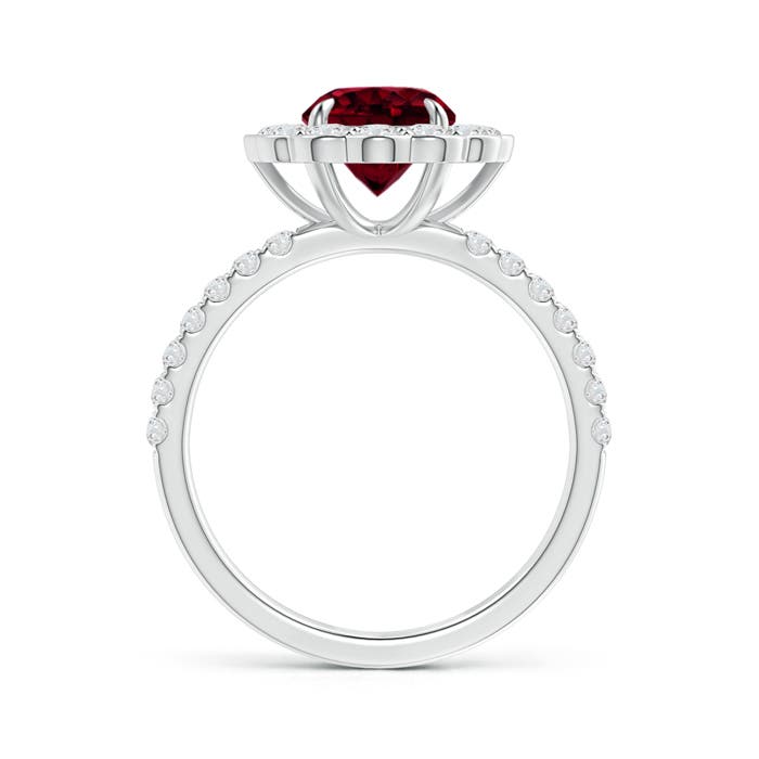 A - Garnet / 2.16 CT / 14 KT White Gold