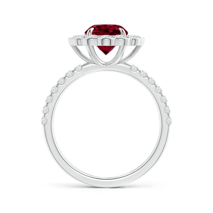 AAA - Garnet / 2.16 CT / 14 KT White Gold