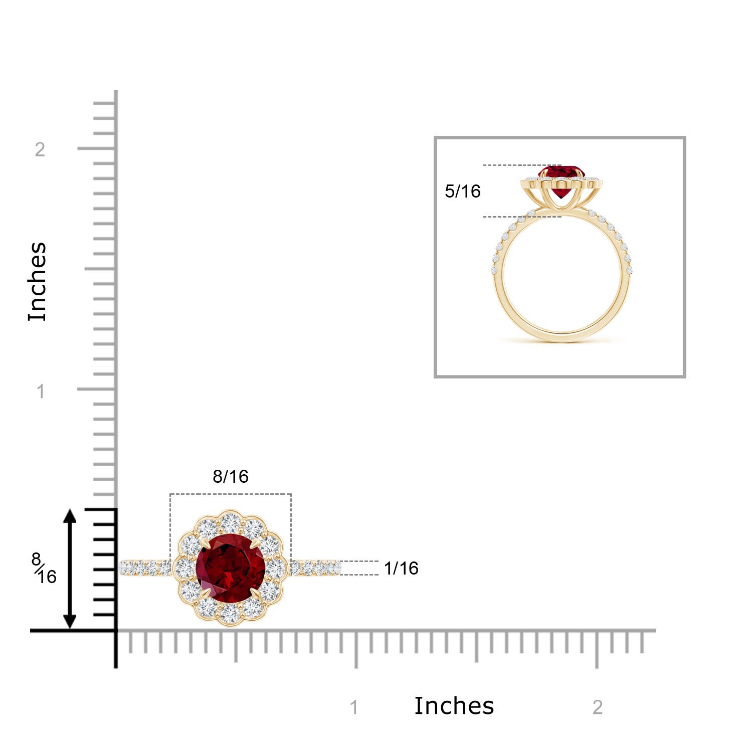 AAA - Garnet / 2.16 CT / 14 KT Yellow Gold