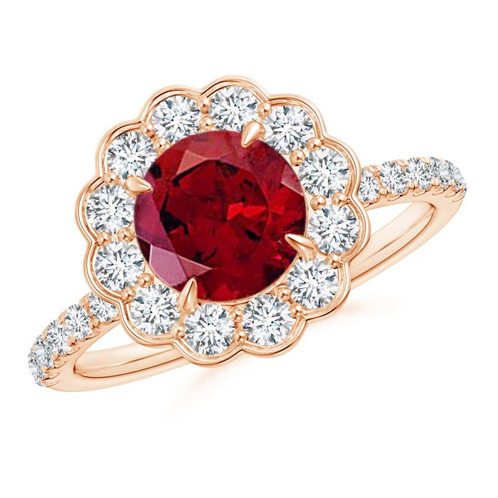 AAAA - Garnet / 2.16 CT / 14 KT Rose Gold