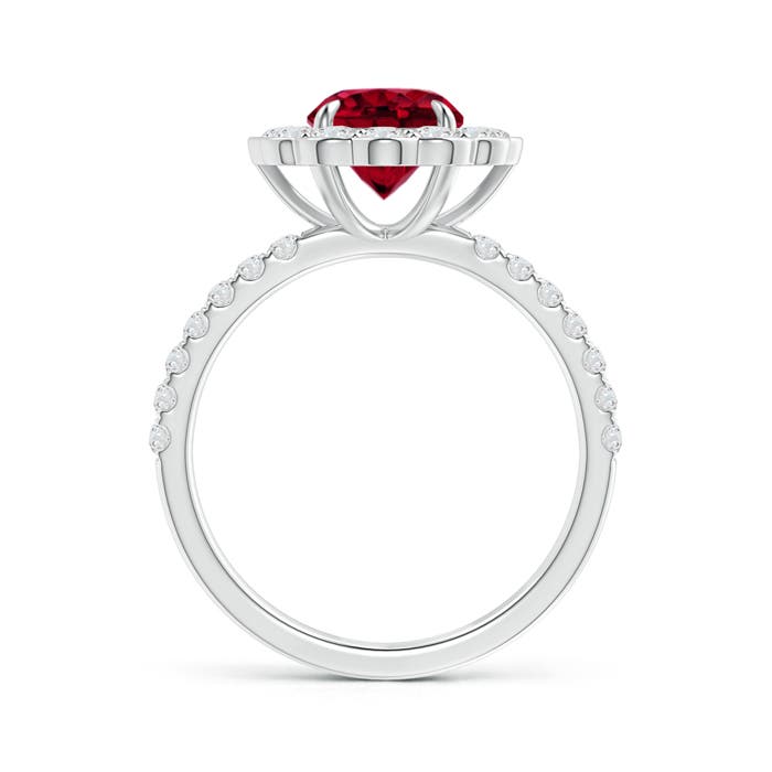 AAAA - Garnet / 2.16 CT / 14 KT White Gold