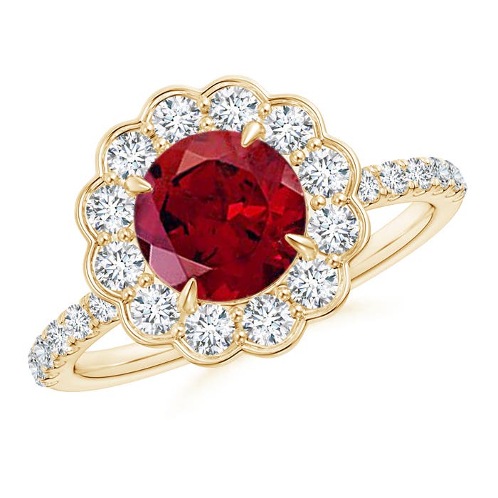 AAAA - Garnet / 2.16 CT / 14 KT Yellow Gold