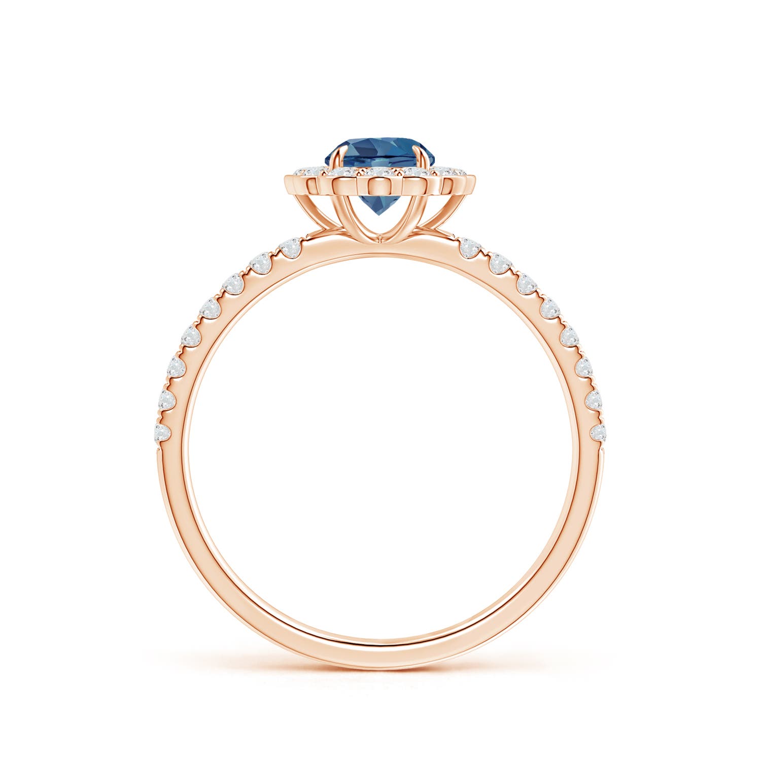 A - London Blue Topaz / 0.9 CT / 14 KT Rose Gold