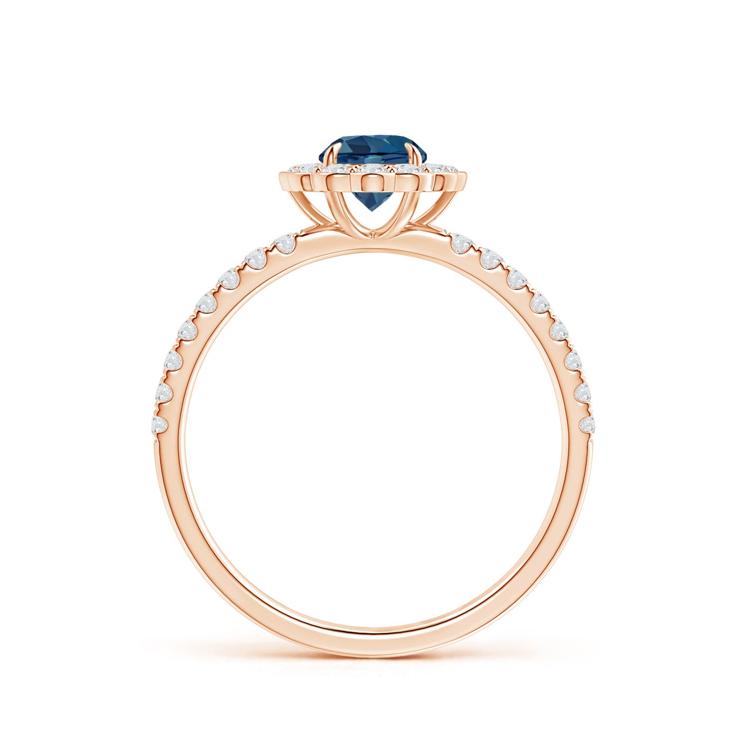 AA - London Blue Topaz / 0.9 CT / 14 KT Rose Gold