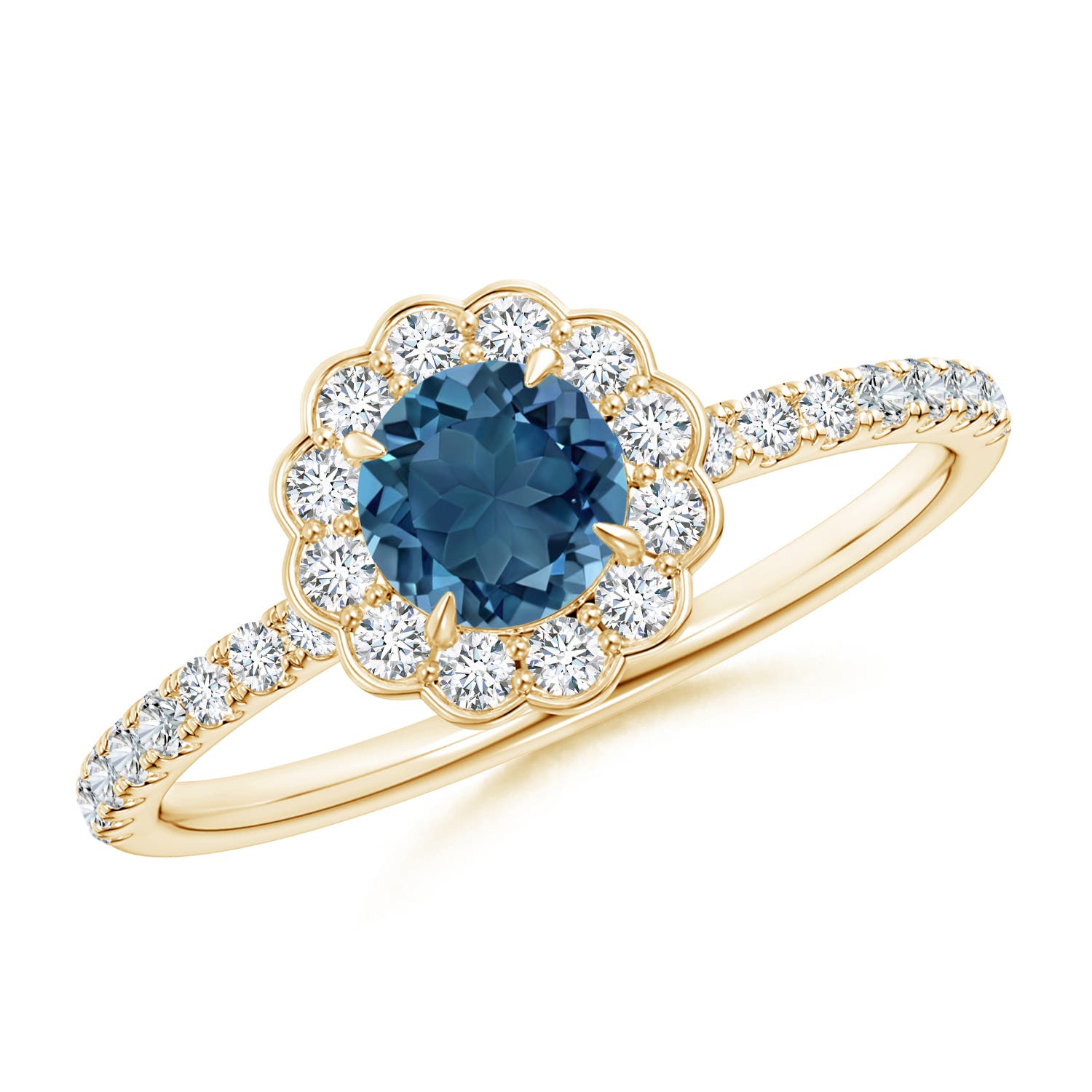 AA - London Blue Topaz / 0.9 CT / 14 KT Yellow Gold