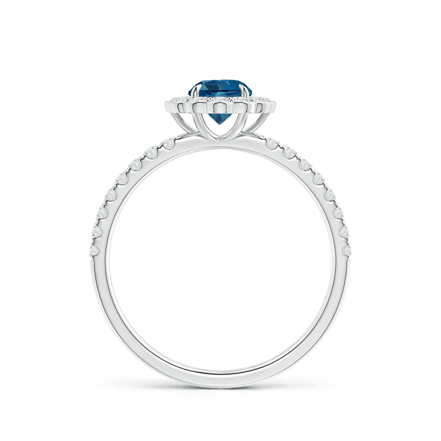 AAA - London Blue Topaz / 0.9 CT / 14 KT White Gold