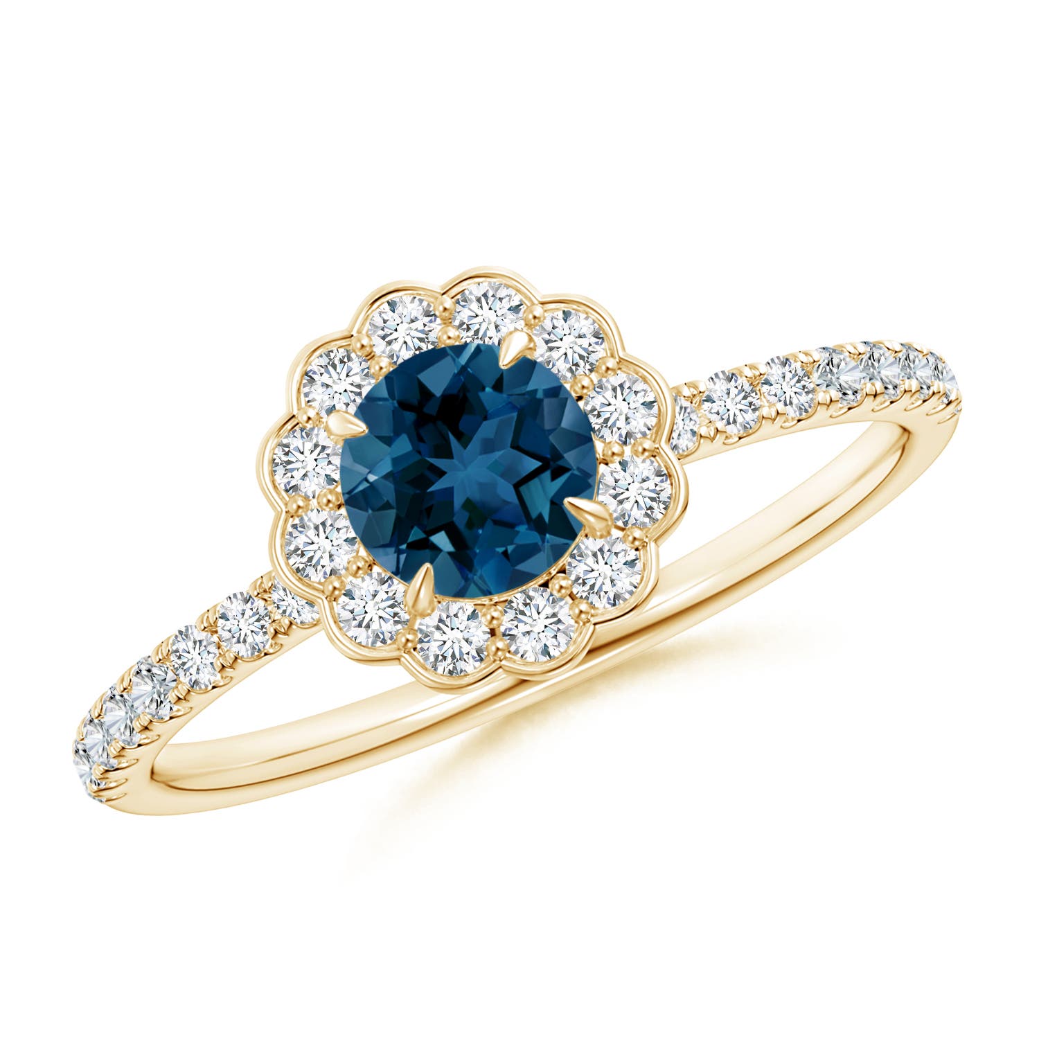 AAA - London Blue Topaz / 0.9 CT / 14 KT Yellow Gold