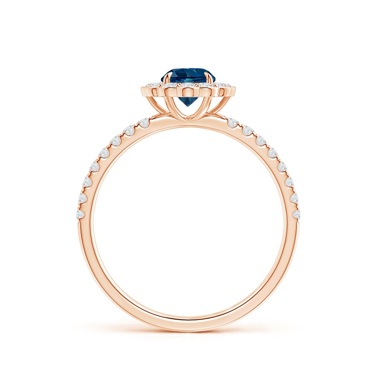 AAAA - London Blue Topaz / 0.9 CT / 14 KT Rose Gold